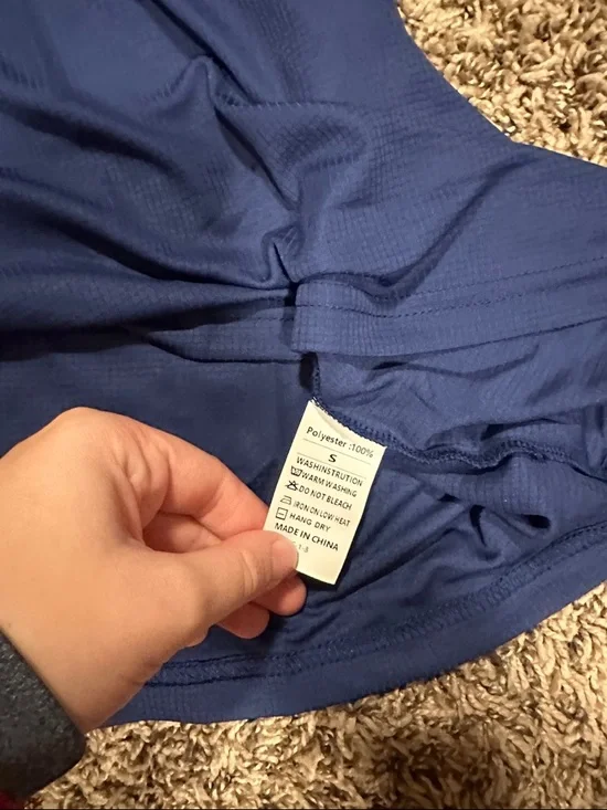 Blue Polyester Short Sleeve Tee - Picture 2 of 5